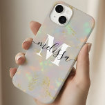 Opal Stone Monogram Calligraphy<br><div class="desc">Gör din mobil till en påstående biet med vår Personlig Opal Stone iphone case, designad för dem som kärlek feminin stil med glam. Bakgrunden har en drömmande opalsten struktur, som blandar mjuka pastellskuggor - rosa, lavender, mynta och blek blå - med delikat folie guld som fångar ljuset för en oemotståndlig...</div>