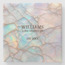 Opal Stone Pastel Färg Personlig Stenunderlägg