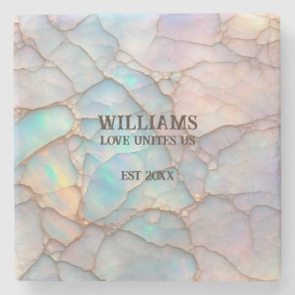Opal Stone Pastel Färg Personlig Stenunderlägg