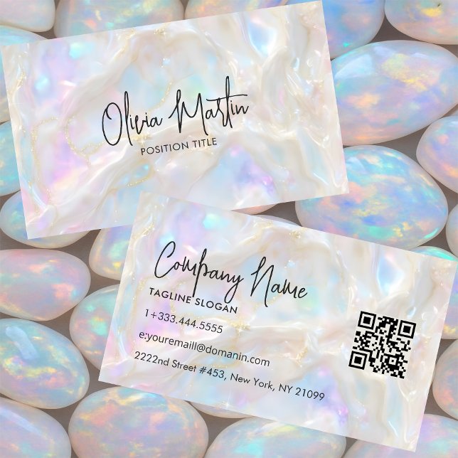 Opal  Stone Shimmer Visitkort (Skapare uppladdad)