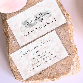 Opal Stone Silver Push Stroke Luxury Visitkort