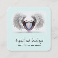 *~* Opal Two Heart QR Angel Vingar AP78 Aqua