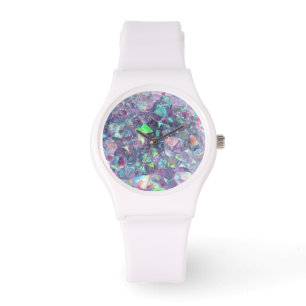 Opalescent Geode Crystal - Lila/Blue Armbandsur