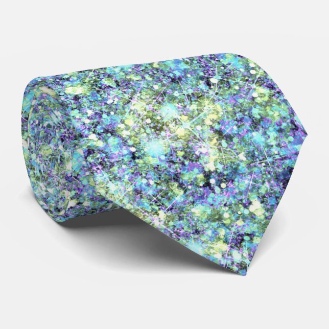 Opalescent Ocean Blue Grönt Sjöjungfru Glitter Slips (Rullad)