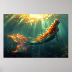 Opalescent Sjöjungfru Poster