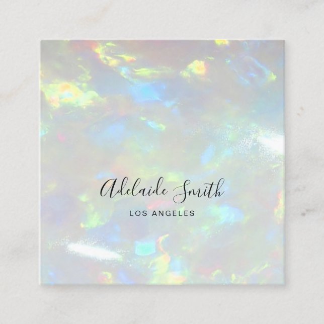 opalfotot fyrkantigt visitkort (Framsida)