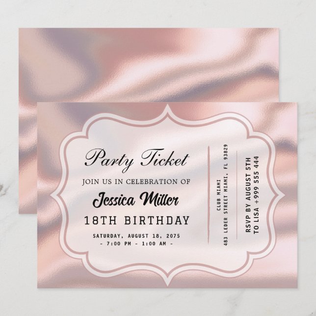  opalsten inbjudningar (Fram/baksida)