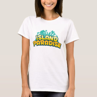 Öparadis - kvinna gula T-tröja T-shirt