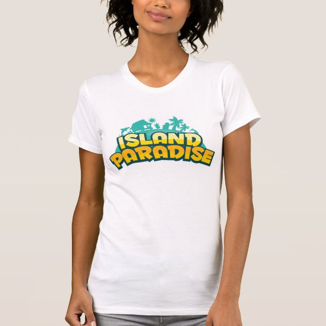 Öparadis - kvinna T-tröja Tee Shirt (Framsida)