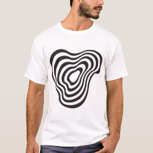 opart Abstrakt linjeshape-design T-shirt