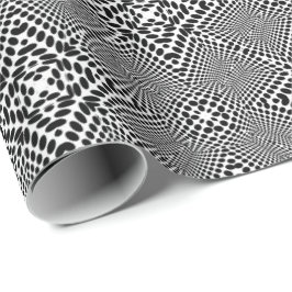 OpArt Dots Madhi Black and White Presentpapper