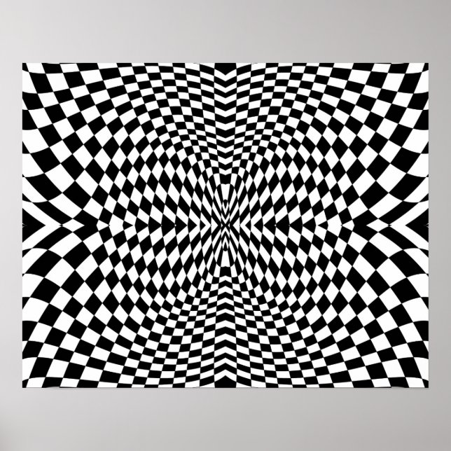OpArt Flash Black and White Poster (Framsidan)
