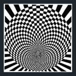 OpArt, optisk illusion Poster<br><div class="desc">Standard storlek poster passar bra för matchande standard Zazzle ram. Hand plockade vektorkonst. p-konst, även kallad optisk konst, är en stil[1] av visuell konst som gör använda av optiska illusioner. "Optisk konst är en målningsmetod som rör samverkan mellan illusion och bild flygplan, mellan förståelse och syn." Op-konstverk är abstrakt, och...</div>