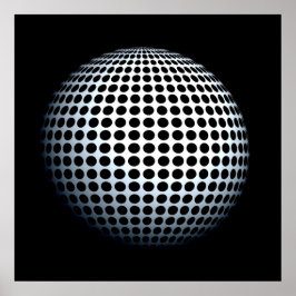 OpArt-Poster för punktavstånd Poster