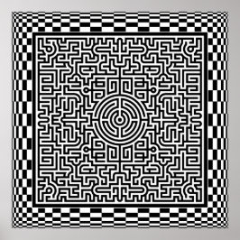 OpArt-Poster och Checkers Poster