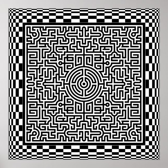 OpArt-Poster och Checkers Poster (Framsidan)
