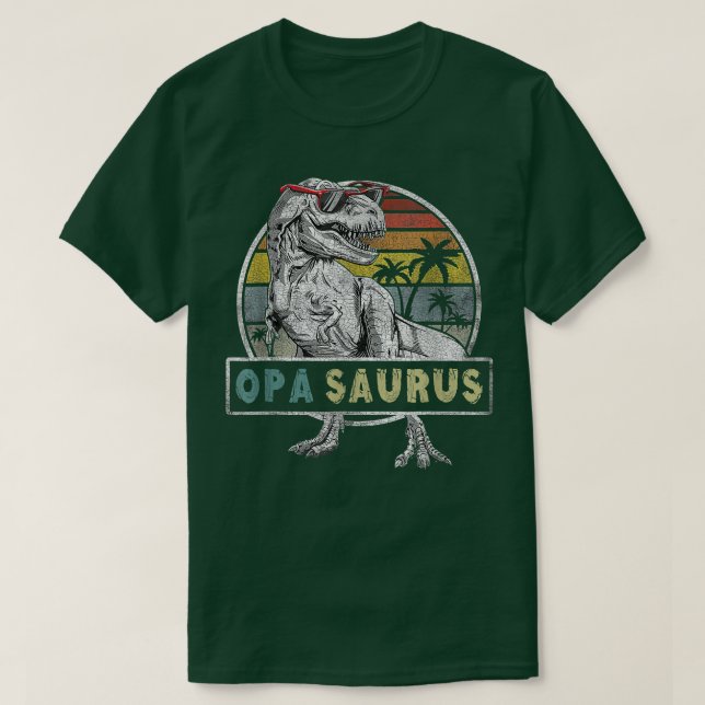 Opasaurus Fars dag Gift T Re Opa Saurus Manar Papp T Shirt (Design framsida)