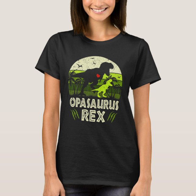 Opasaurus T Rex Dinosaur Opa Saurus Family Matchin Shirt (Framsida)
