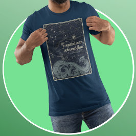 Opaterat Vatten: Elegant Vintage Celestial T Shirt