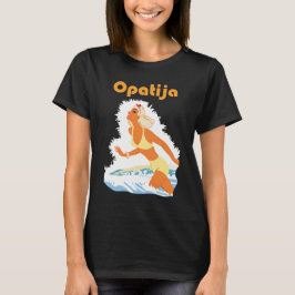 Opatija Kroatien Strand Flicka Orange Resa T Shirt