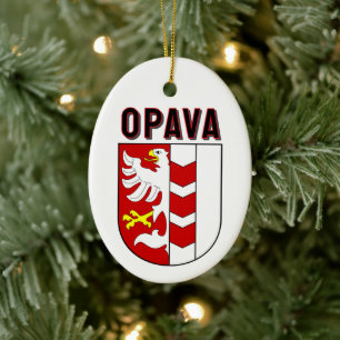 Opavas vapen, Tjeckien Julgransprydnad Keramik