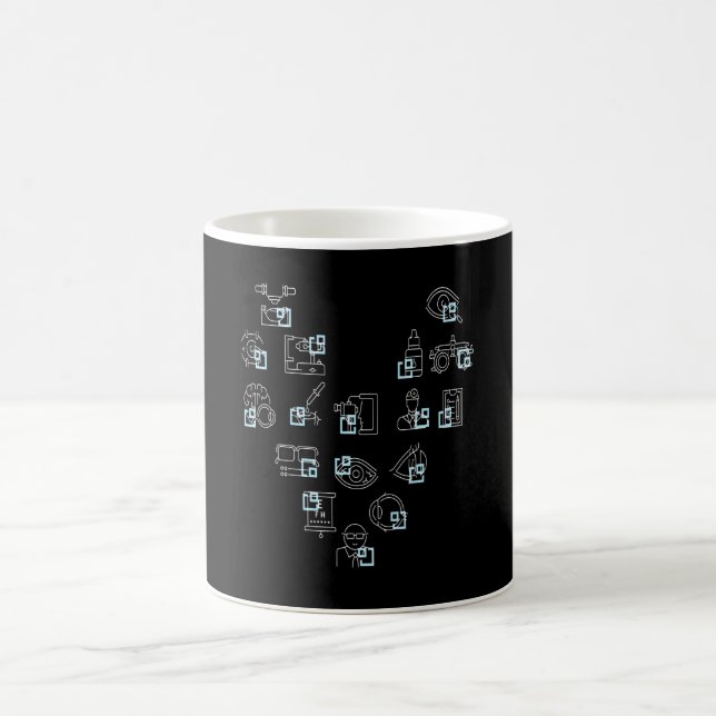 Opcian Heart Optician Glasses Kaffemugg (Center)