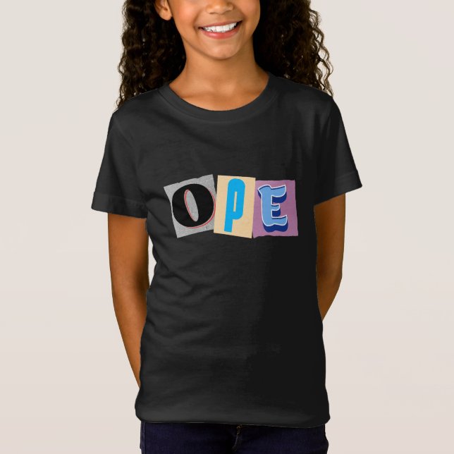 Ope, Funny Midwest Slang T Shirt (Framsida)