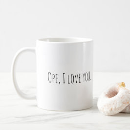 "Ope, jag älskar dig" Michigan Par Valentine-mugg Kaffemugg