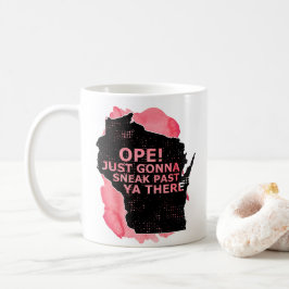 Ope Sneak Past Ya Där Wisconsin Karta Quote Red Kaffemugg