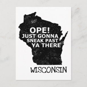 Ope Sneak tidigare Ya där Wisconsin Karta Citote T Vykort