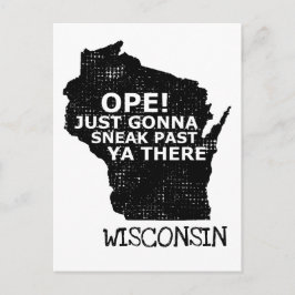 Ope Sneak tidigare Ya där Wisconsin Karta Citote T Vykort