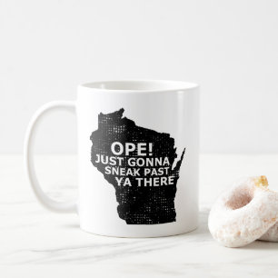 Ope Sneak Tidigare Ya Där Wisconsin Karta ote Kaffemugg