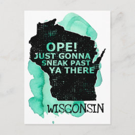 Ope Sneak tidigare Ya där Wisconsin Karta Quote Gr Vykort
