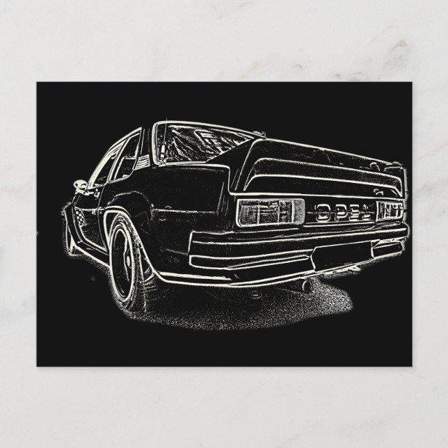 Opel Ascona i400 Vykort (Framsida)