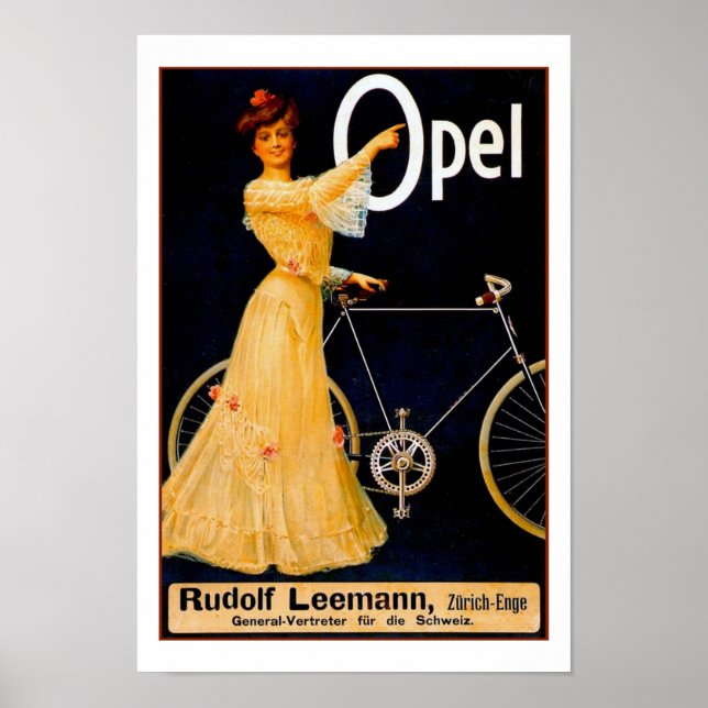 Opel Bicycles Vintage Advertising Poster (Framsidan)