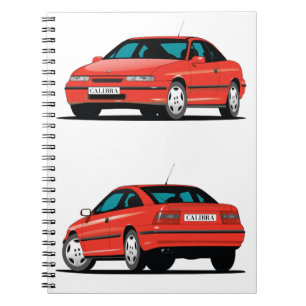 Opel Calibra röd Anteckningsbok Med Spiral