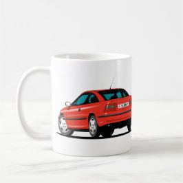 Opel Calibra röd fram och bak Kaffemugg