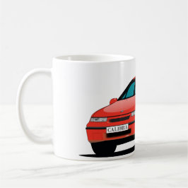 Opel Calibra röd front Kaffemugg