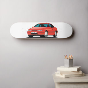 Opel Calibra röd front Skateboard Bräda 20 Cm