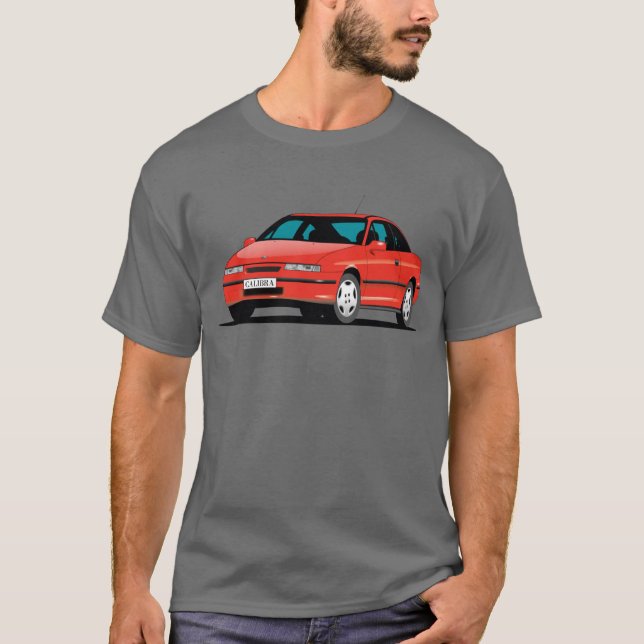 Opel Calibra röd T Shirt (Framsida)