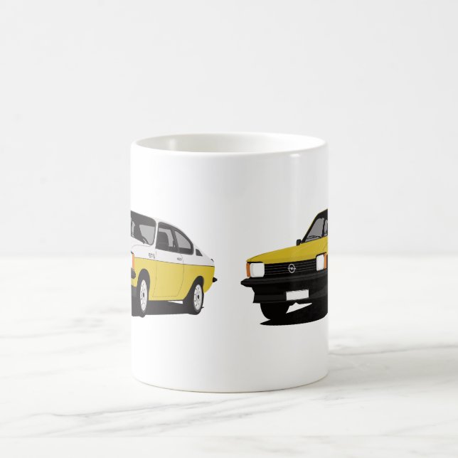 Opel Kadett GT/E kupé - två bilder Kaffemugg (Center)