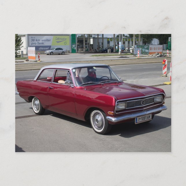 Opel Rekord 1900 Vykort (Framsida)