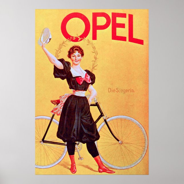 Opel Vintage Bicycle Poster 1900 (Framsidan)