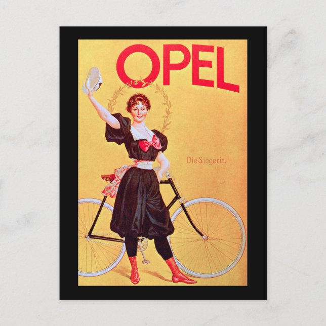 Opel - Vintage Cycle Poster artikel 1900 Vykort (Framsida)