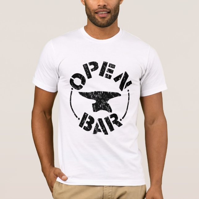 OPEN-BAR-BLACK TEE (Framsida)