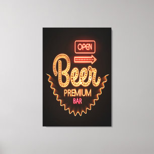 Open Beer Pub Canvastryck