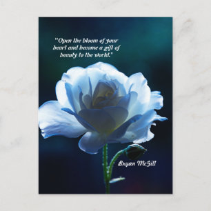 "Open Bloom of your Heart" Faux Canvas Postcard Vykort