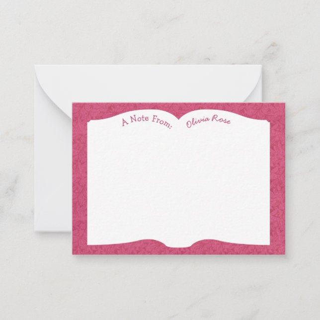 Open Bok Literature Teacher Anteckningskort (Framsida)