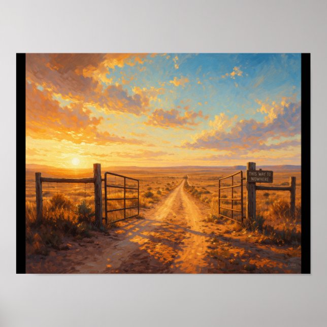 Open gate leading to nowhere poster (Framsidan)