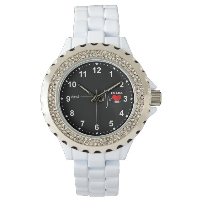  Open Heart Bypass Surgery Heart Attack Survivor Armbandsur (Framsida)